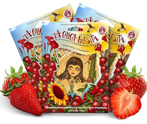 La Chica Fresita Air Freshener Original Plaque Long Lasting Scent 4