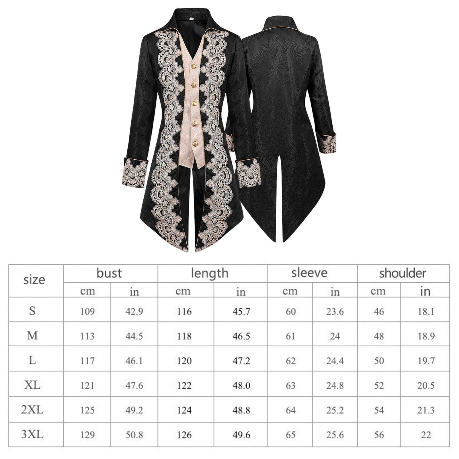 Costume da uomo con ricamo vintage vittoriano