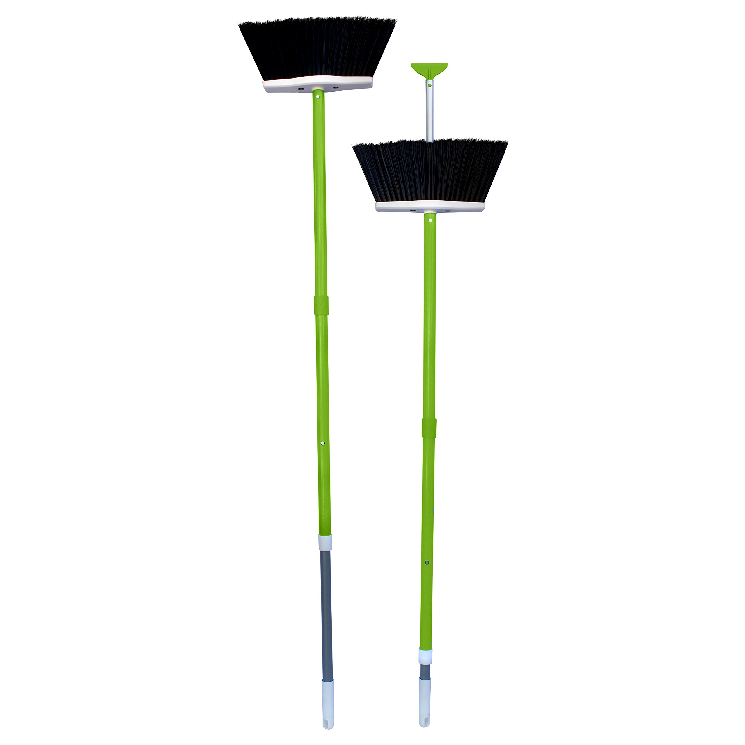 SweepEasy New Broom As Seen On Shark Tank. for Indoor and Outdoor Use Retractable Handle with Scraper Making Sweeping Easy