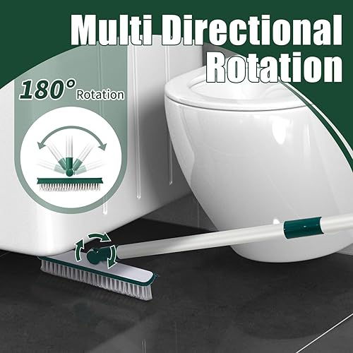 Miniatura 7 de Escoba mágica, escoba de silicona multifunción, escoba para limpieza de pisos, baño, pelo de mascotas, juego de escoba de perro azul oscuro (verde)