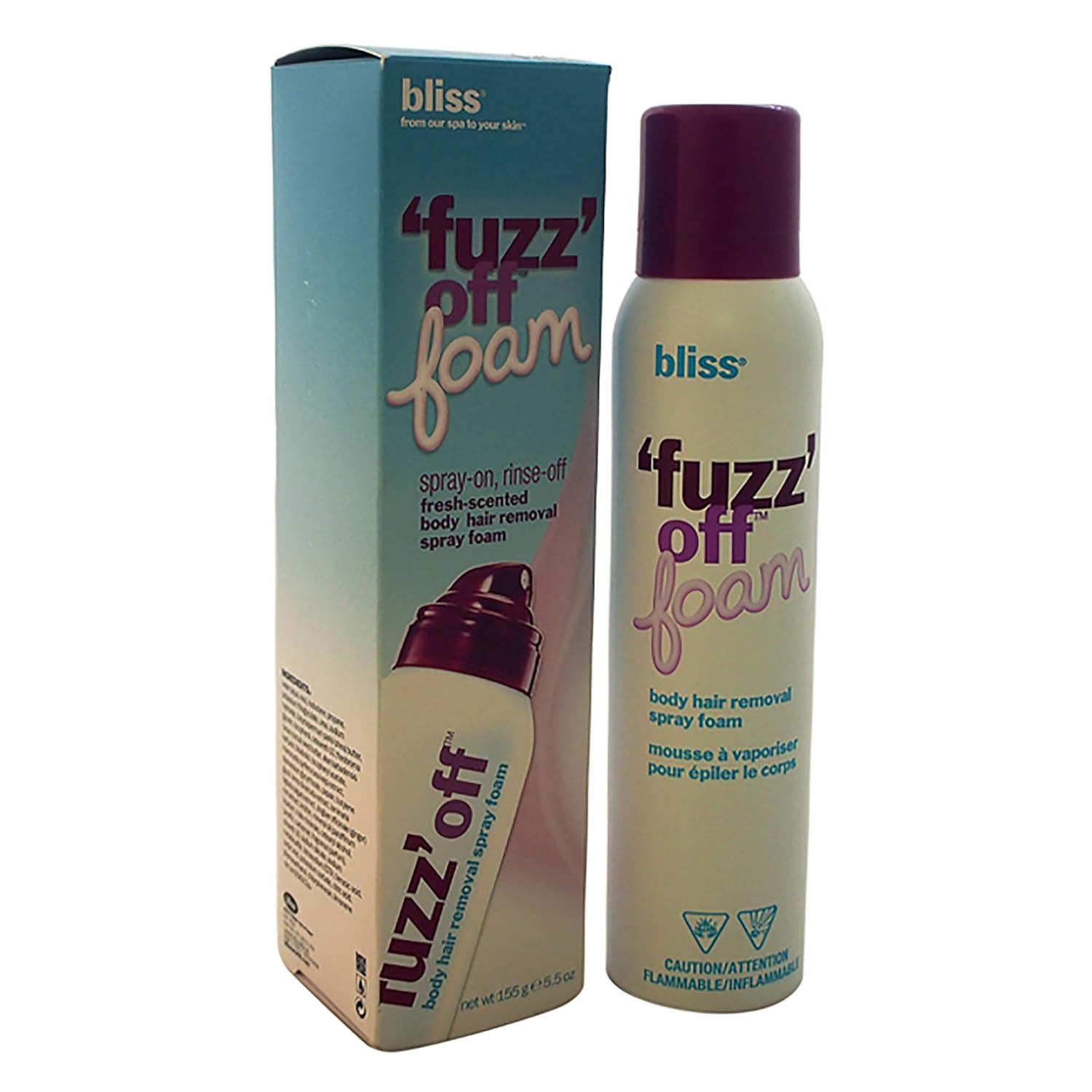 bliss Fuzz Off Foam Body Hair Removal Spray Foam, 5.5 fl. oz Amazon