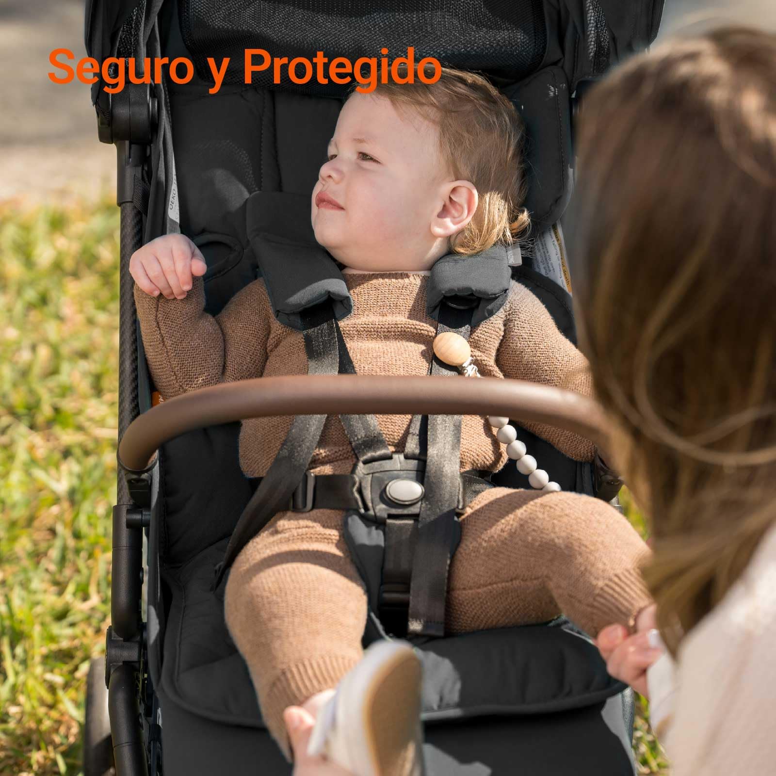 MAMAZING Silla de Paseo Ligera de Fibra de Carbono para Bebés 6M-3 Años (hasta 15kg),Compacta y Plegable con una Mano para Viajar,Carrito de Bebé para Avión como Equipaje de Mano,Peso 5.26kg (Negro)