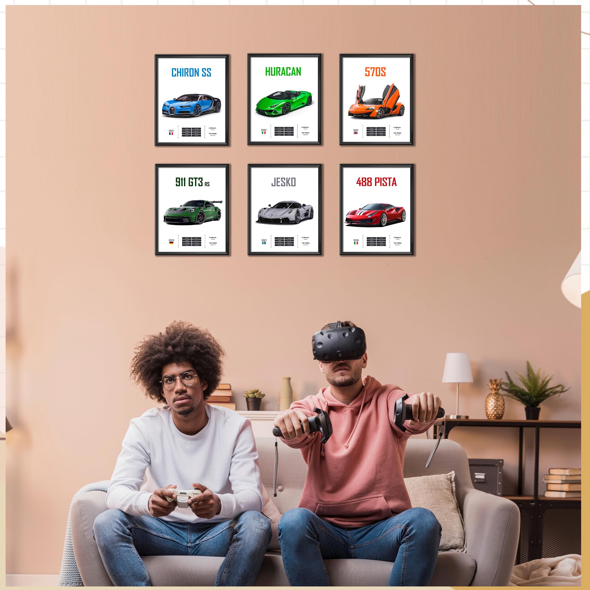 DJSYLIFE Auto-Poster Auf Leinwand – Supercar Wandkunst Für Jungenzimmer, Büro & Männerhöhle