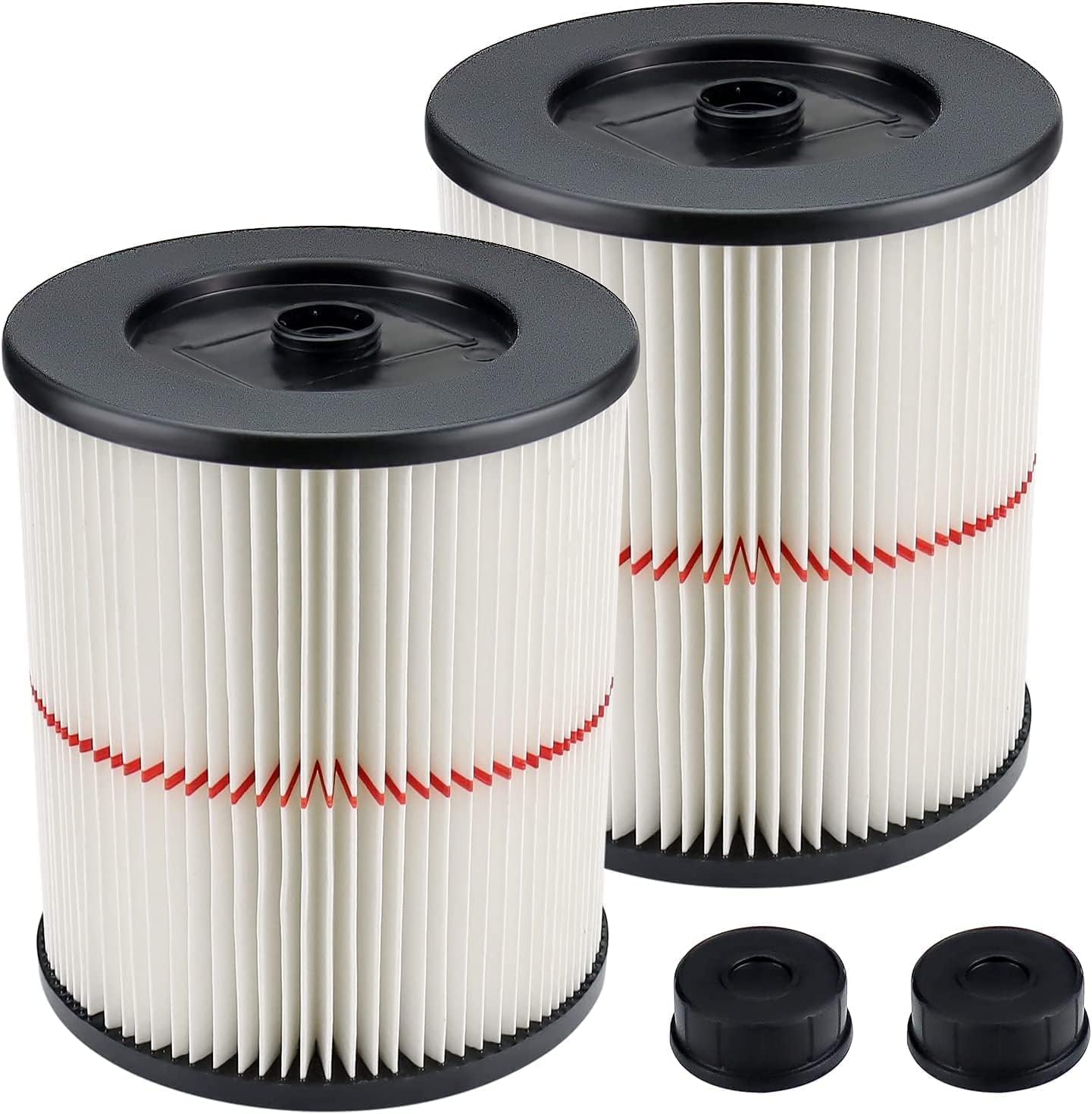 Replacement Filter for Shop Vac Craftsman 9-17816 Wet Dry Vacuum Cleaner Air Filter for 5 6 8 12 Gallon Vacuum Cleaner - 2 Pack