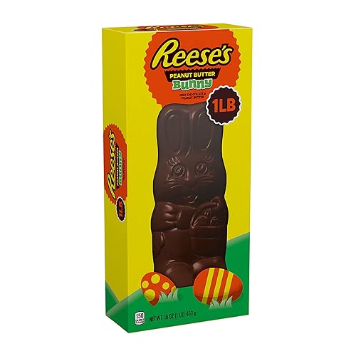 Miniatura 5 de REESE'S BUNNY - Mantequilla de maní con chocolate con leche, caja de regalo de dulces de Pascua, 1 libra