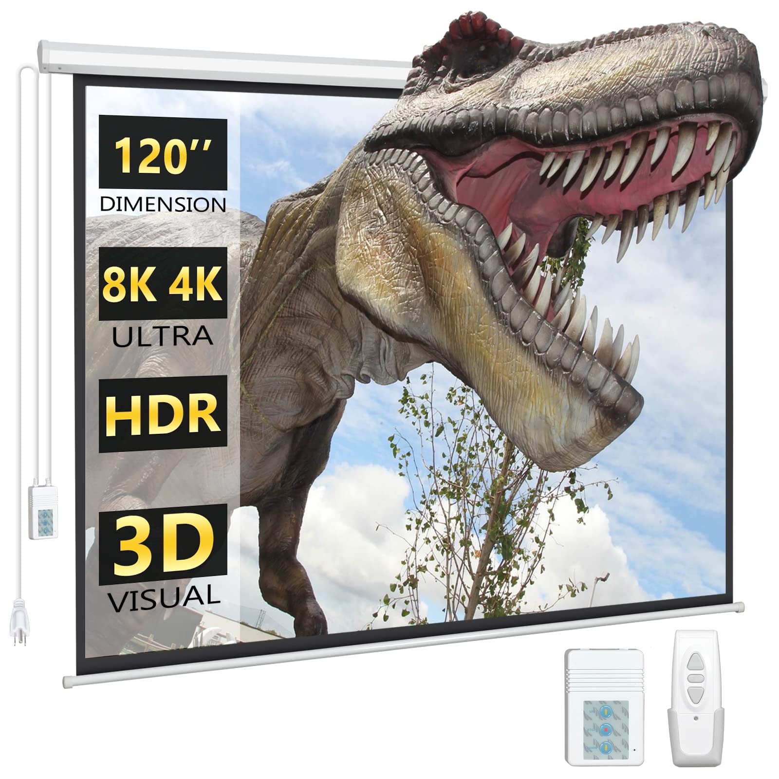 Buy Electric Projector Screen with Remote, DINAH 120 inch Projector