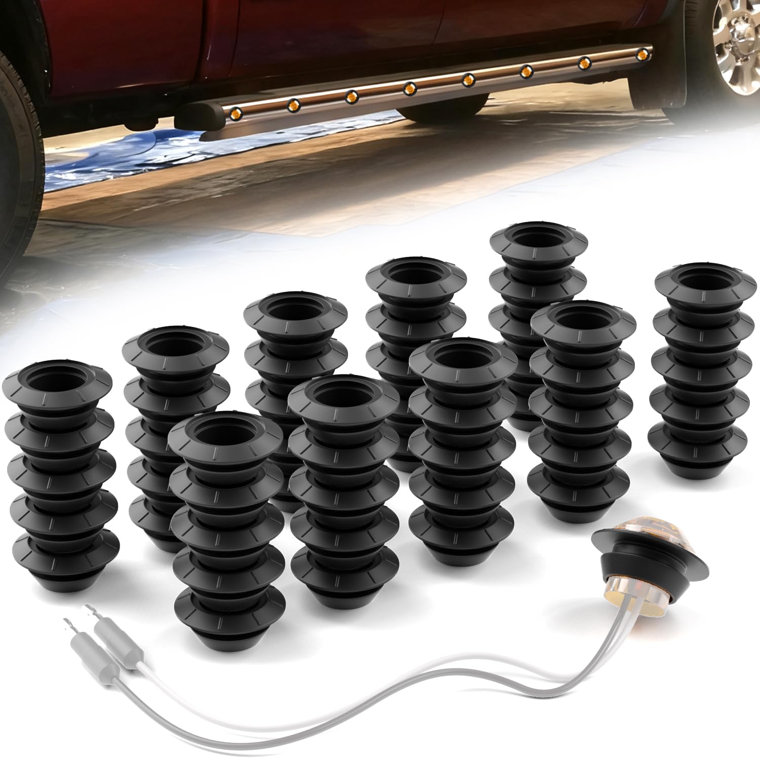 LED Grommets - Waterproof Rubber Seals for Lights -1