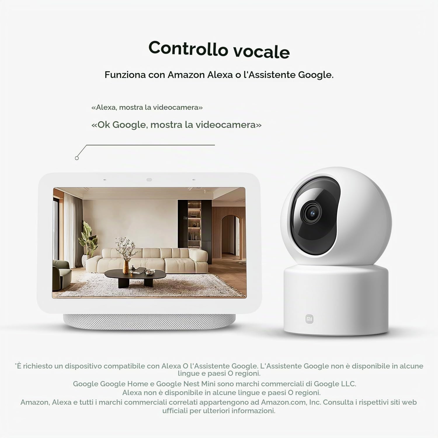 XIAOMI Smart Camera C201 La nitidissima risoluzione HD 1080p protegge ogni angolo della tua casa (Confezione da 2)