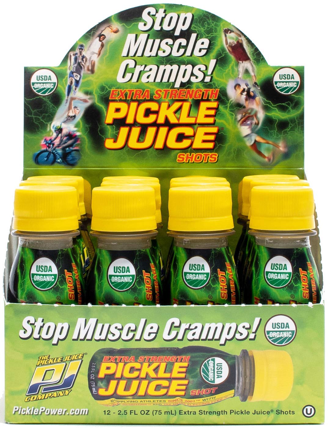 Pickle Juice Sports Drink, 2.5 oz Shot, USDA Organic, Extra Strength