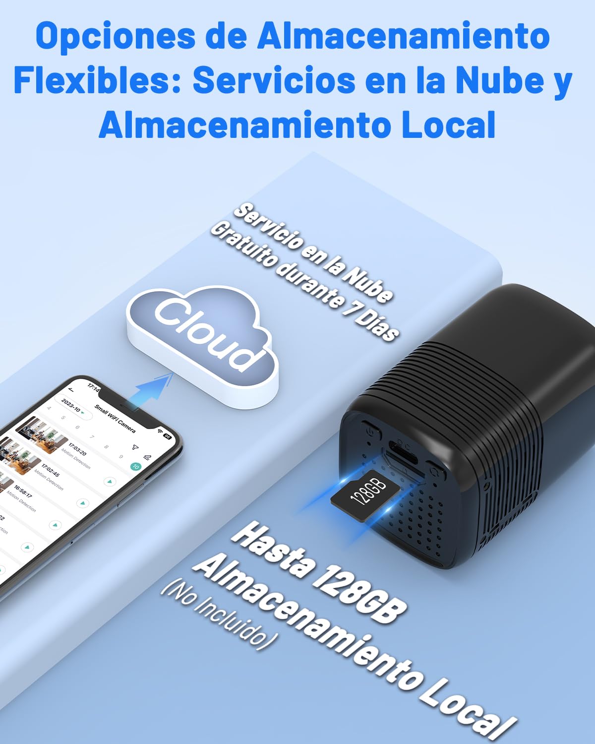 UCOCARE 2K Mini Camara Espia WiFi, Camara Vigilancia WiFi Interior 2 Piezas | Detección de Movimiento IA, Visión 160°, Visión Nocturna 10m, Compatible con Alexa, SD/Nube, WiFi 2.4GHz