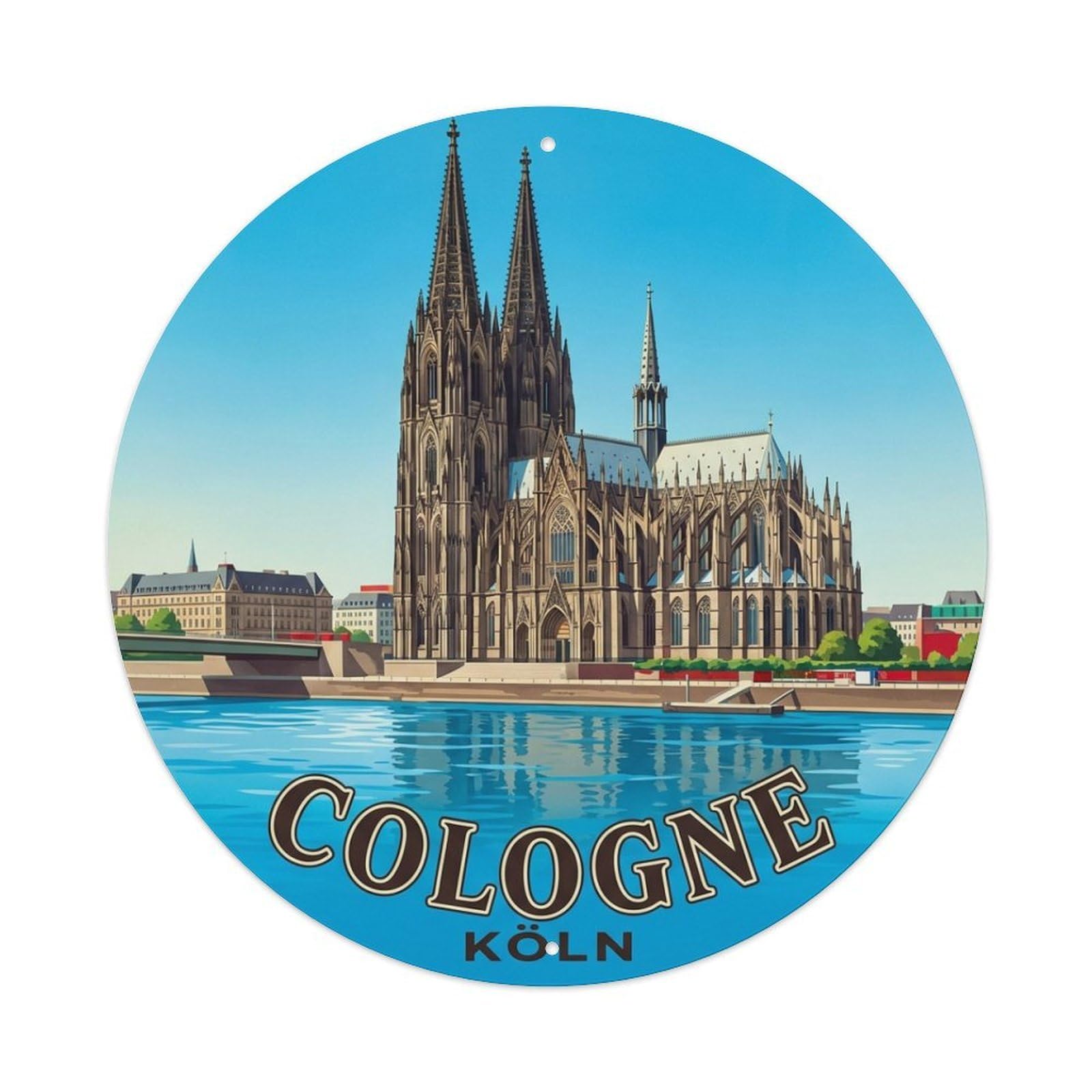 Metal Tin Sign Germany Retro Travel Cologne