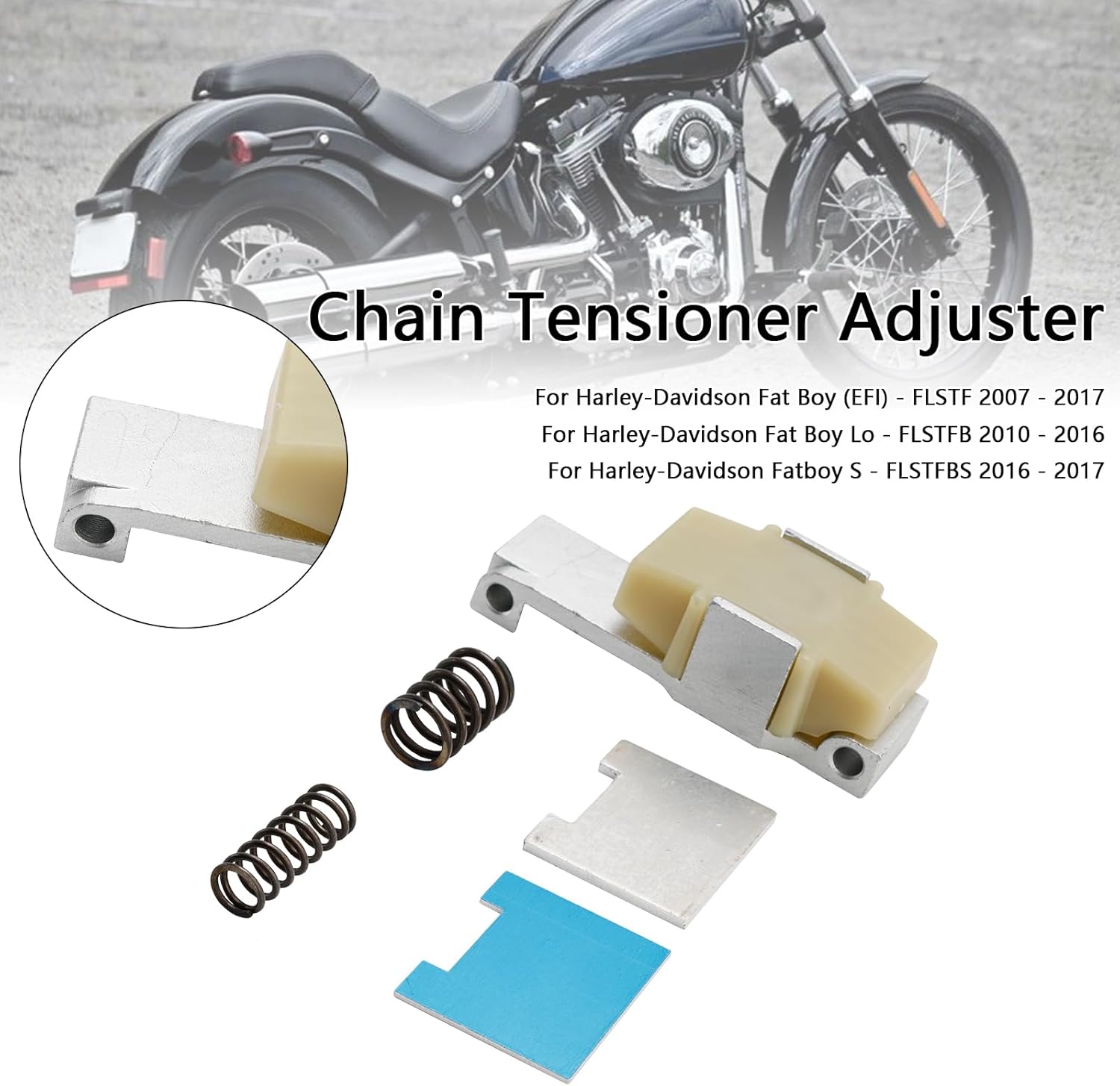 Areyourshop M6 Chain Tensioner Adjuster M6-BT07 for Harley Blackline-FXS 2011-13, Deluxe (EFI)-FLSTN 2007-17, Dyna Switchback-FLD 2012-16, FLS Slim 2012-17, Street Glide (EFI)-FLHX 2007-16