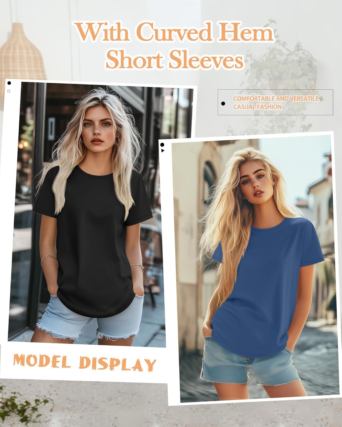 Huukeay 3 Pack Women's Short Sleeve Shirts Loose Fit Summer Tunic Tops Knitted Round Neck Casual Basic T Shirt - Image 5