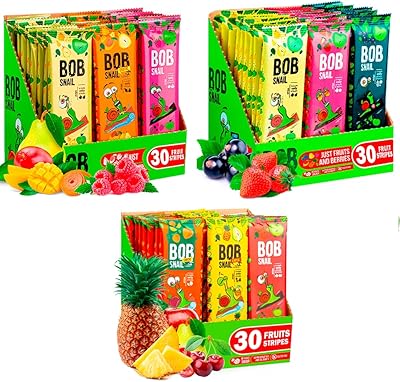 BOB SNAIL Healthy Fruit Snacks for Adults & Kids