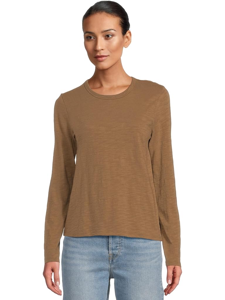 Brown Lilla P Long Sleeve Crew Neck