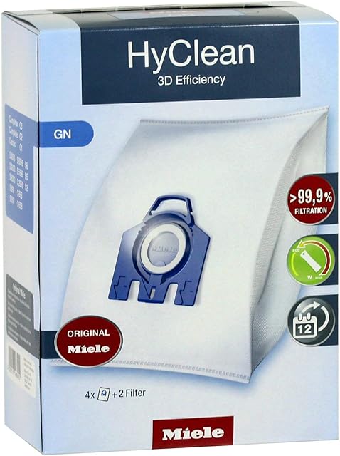 Miele Vacuum Cleaner Dust Bags, Microfibre Blend, 1-Pack, A