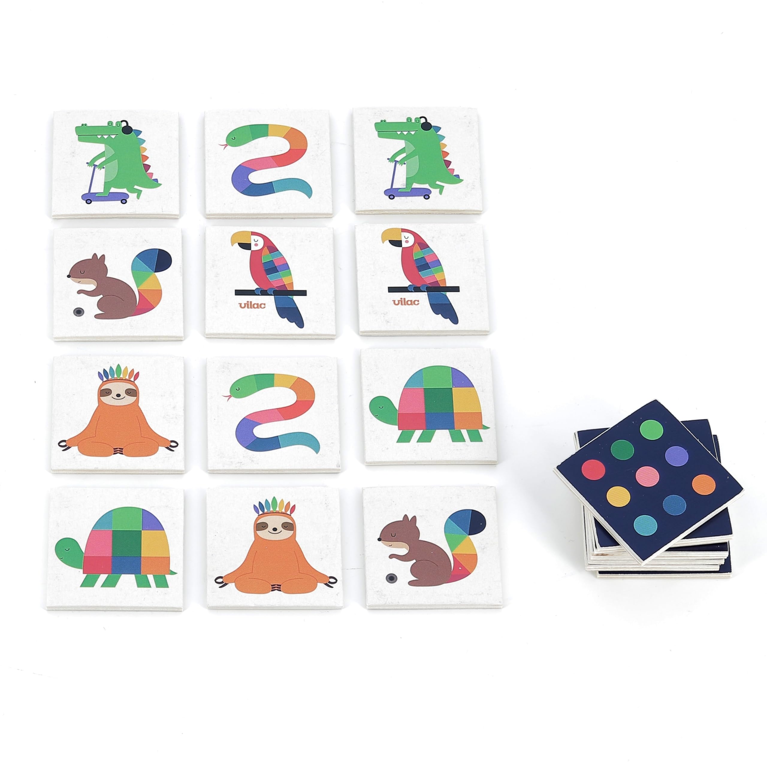 Vilac - Andy Westface Animals-Wooden Picture Memo, 7423, Multicoloured