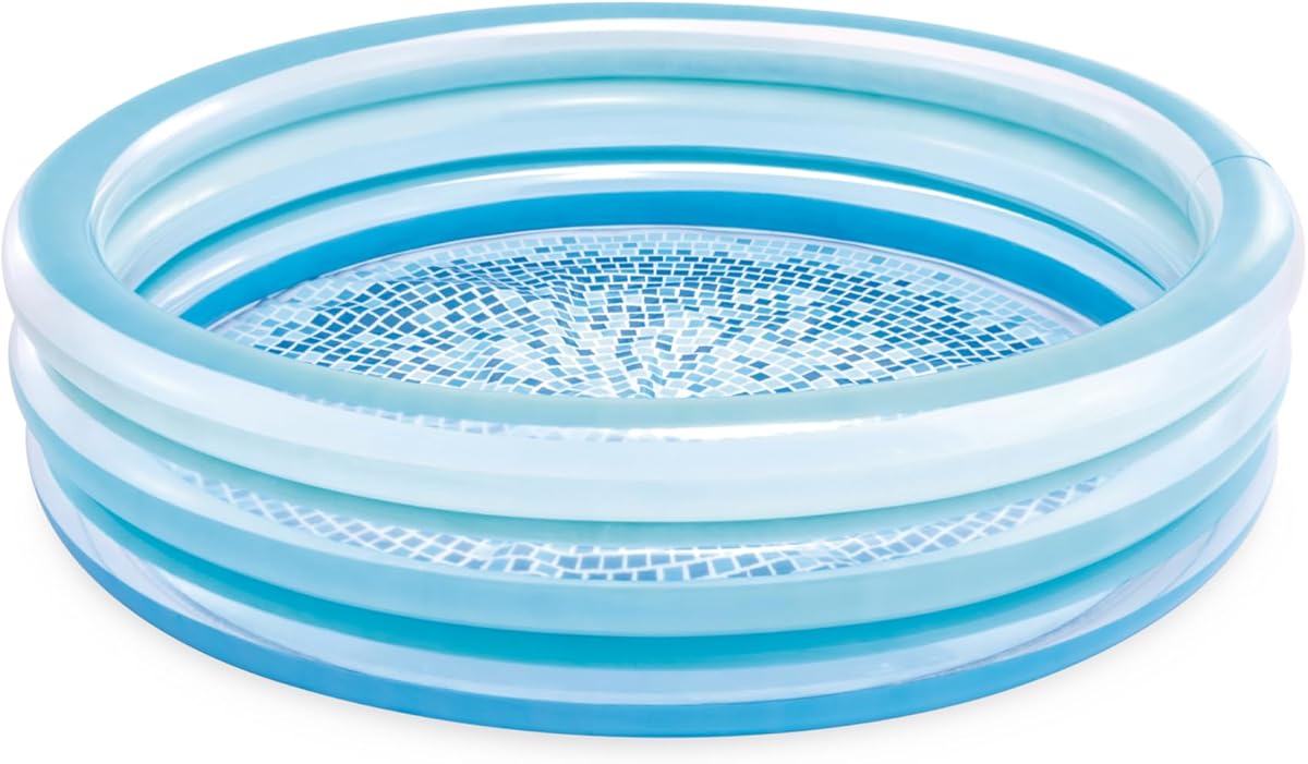 Blue Bliss Inflatable Splash Pool: 58" x 13" – for Kids Age 2+
