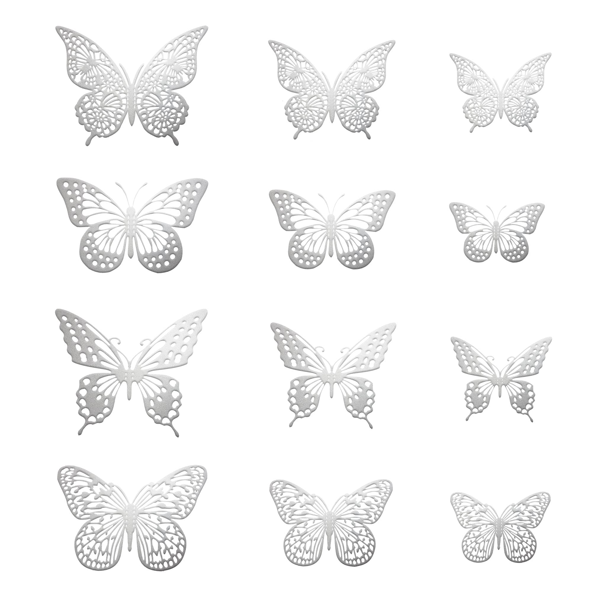 48 Decorazioni Cupcake Farfalle 3D Argento - Per Torte Baby Shower E Feste - Foto 10