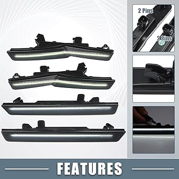 Amazon.com: A ABSOPRO Car LED Front Rear Side Marker 6000K