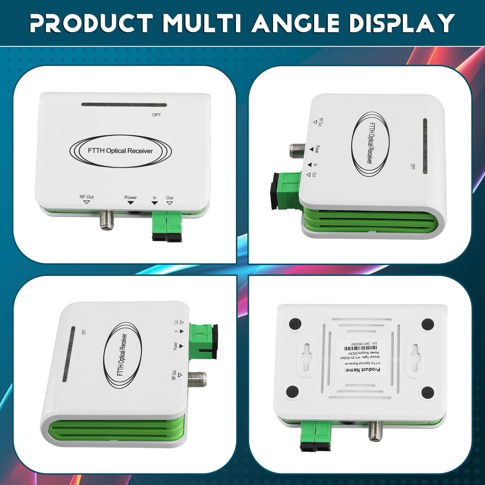 Système CATV ONU FTTH Récepteur Optique WDM Nœud Optique Triplexeur Actif SC/ (A) Prise UE