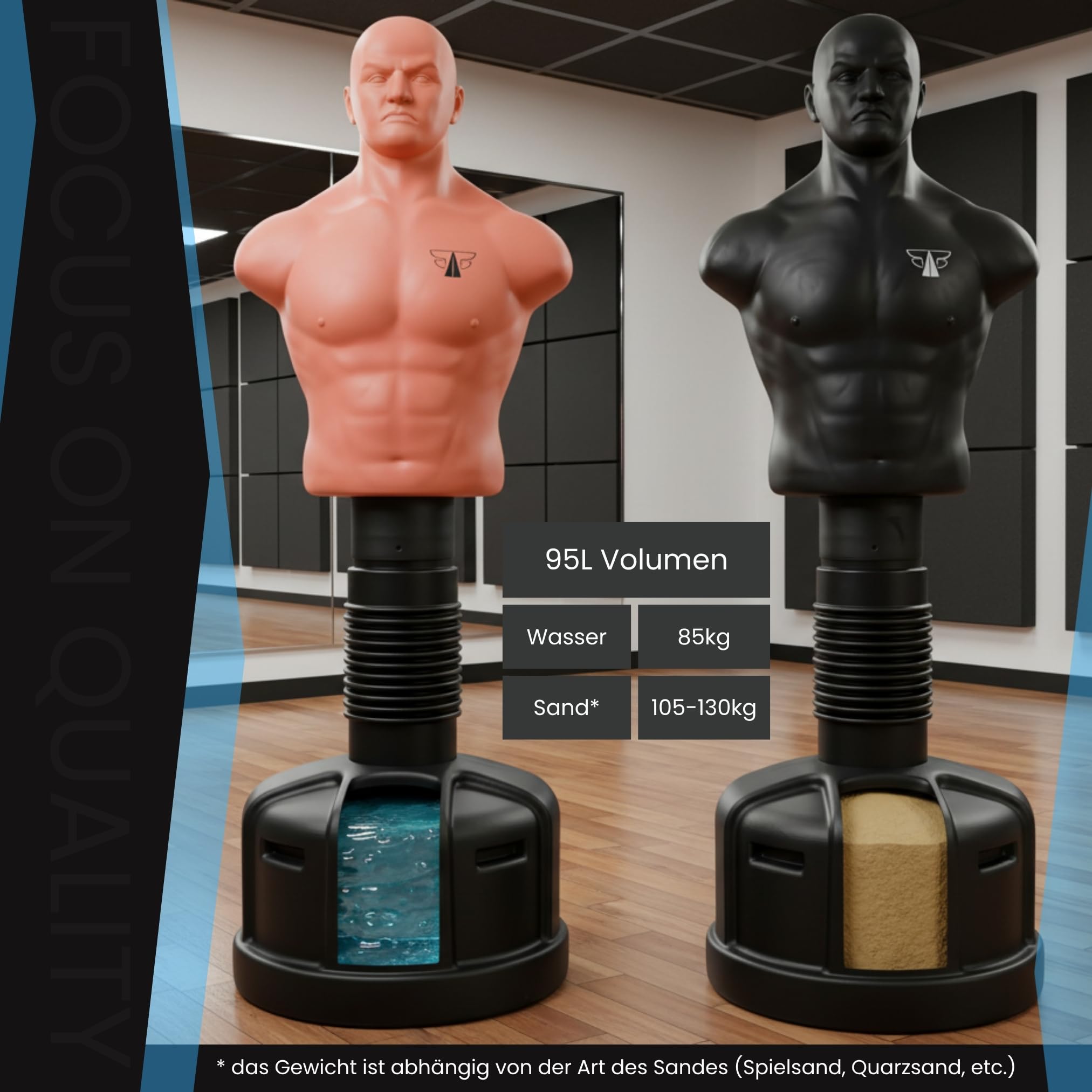 FOX-FIGHT Law Box Dummy Boxdummy Standboxsack Boxpuppe Höhenverstellbar