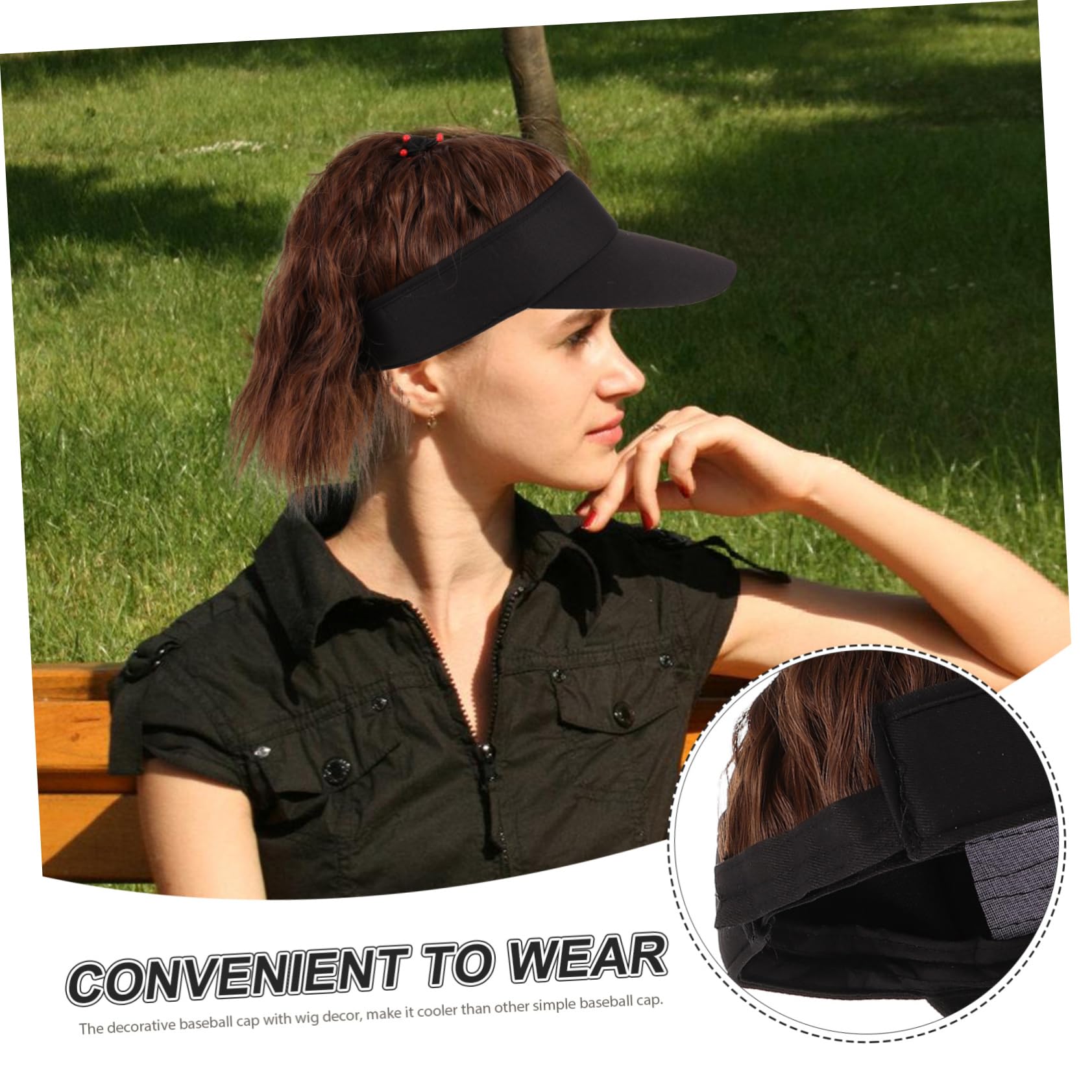 PACKOVE Baseballkappe Für Damen Mit Perücke Leicht Und Tragbar Für Sport Outdoor-aktivitäten Und Partys
