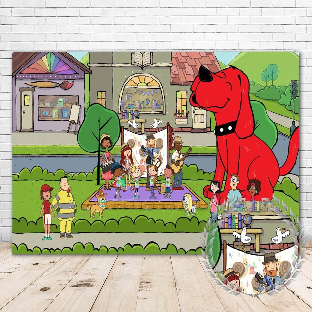 Buy Clifford The Big Red Dog Backdrop 7x5 Vinyl Clifford The Big Red