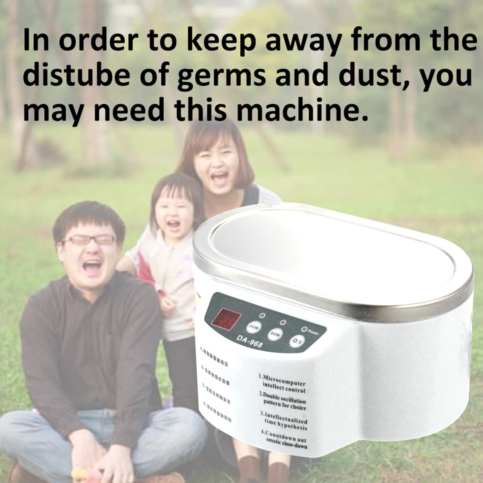 600ml Digital Ultrasonic Cleaner Attacco per Il Bagno Ad Ultrasuoni Occhiali da Bagno Circuito Cleaning Macchina per La Pulizia Ultrasuoni Detergente per Gioielli