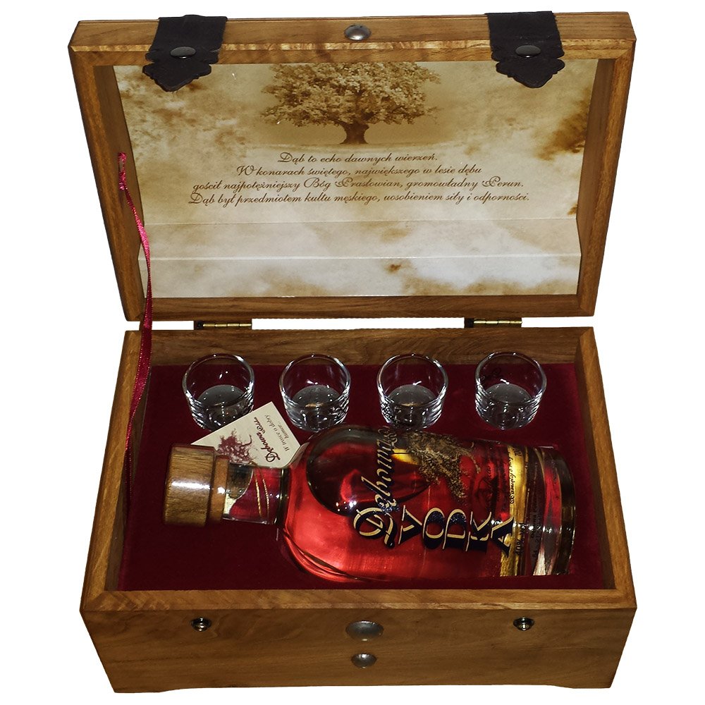 Debowa Vodka Set 6 teilig Glückskoffer ➢ polnischer Wodka Geschenkset Geschenkideen