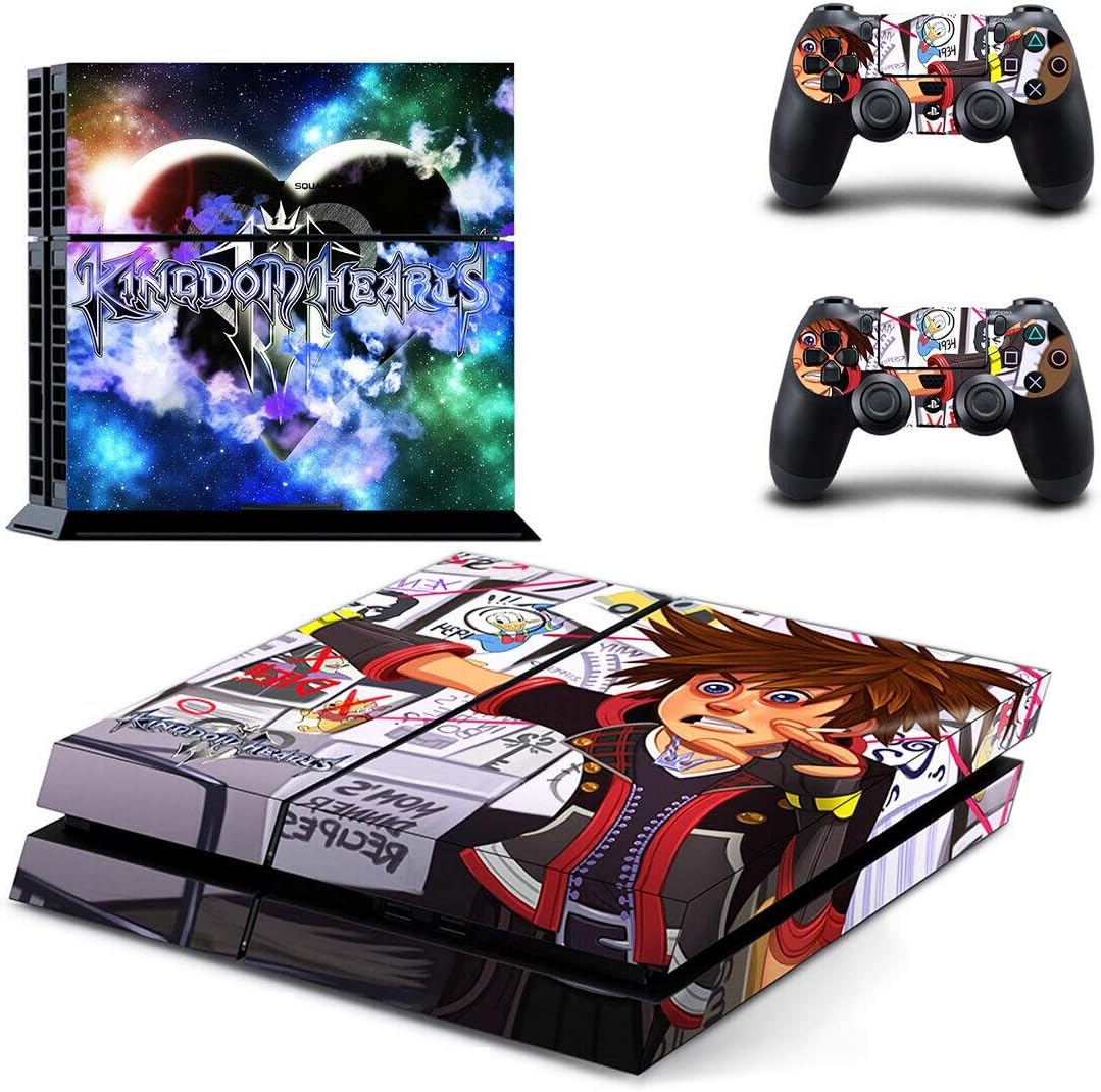 TSWEET Kingdom Hearts Ps4 Stickers Playstation 4 Skin Ps4 Sticker Decal Cover For Playstation 4 Ps4 Console & Controller Skins Vinyl