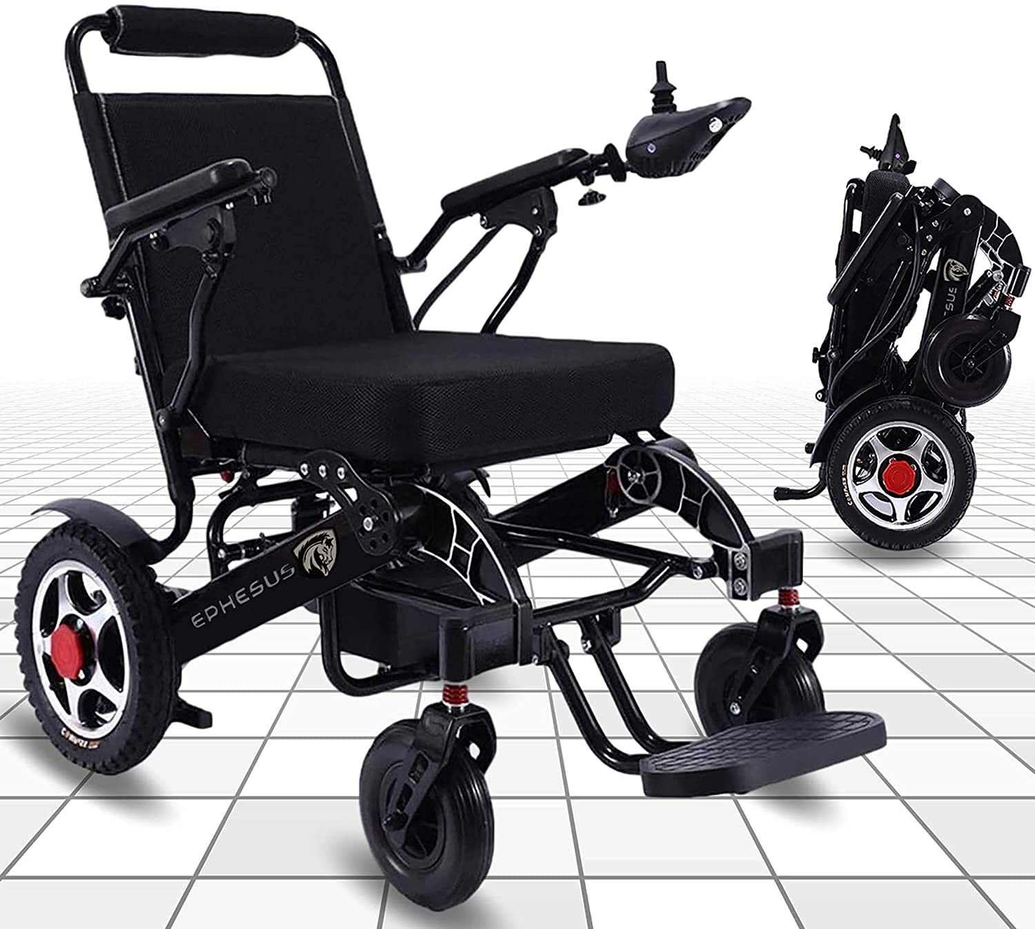 Ephesus M5 | Foldable Electric Wheelchair with Remote Control | Wide Seat, Long Range, Heavy Duty, A