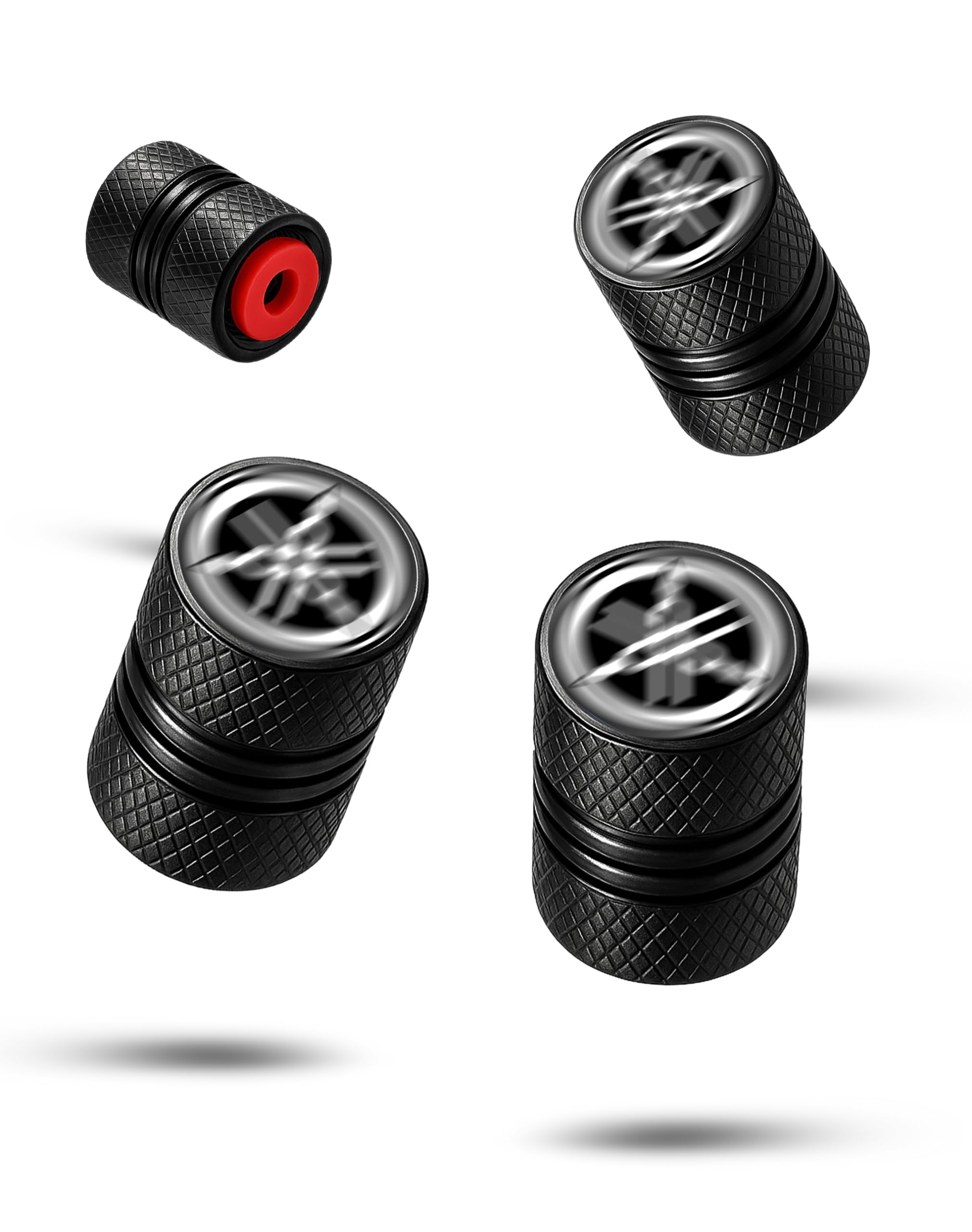 Metal Tyre Valve Caps (Set of 4) | Laser Engraved | Anti-Leak O-Ring | Stylish Air Stem Covers | Universal Fit | Compatible with Yamaha Motorcycles – R15, MT15, FZ, FZS, Fascino, Ray ZR & More-image-20