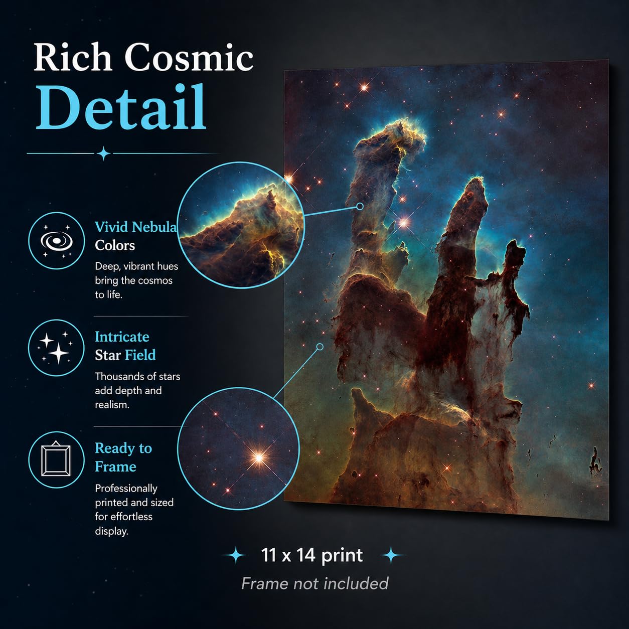 Amazon.com: The Pillars of Creation Nebula Space Photo Astronomy