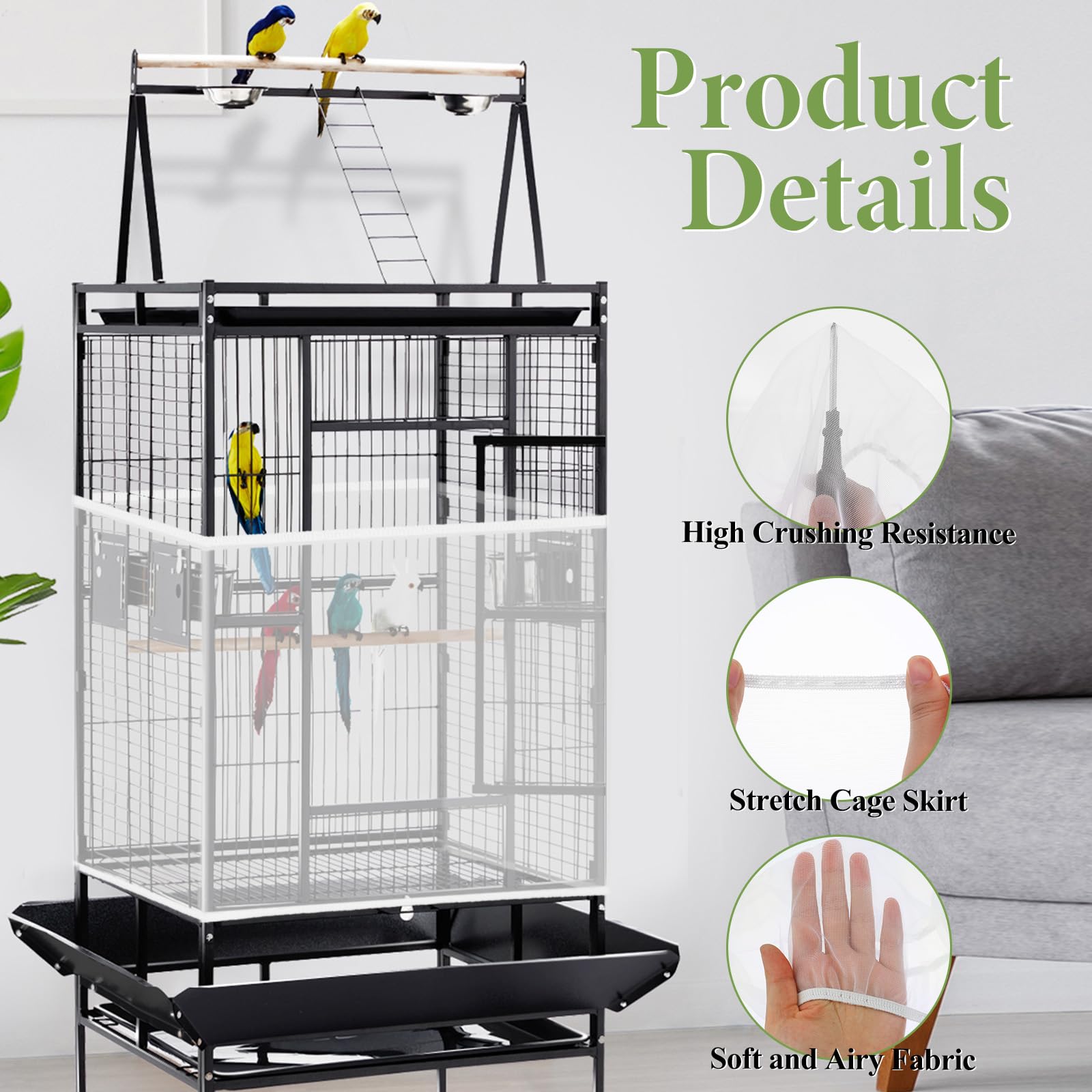 Bird Cage With Seed Catcher