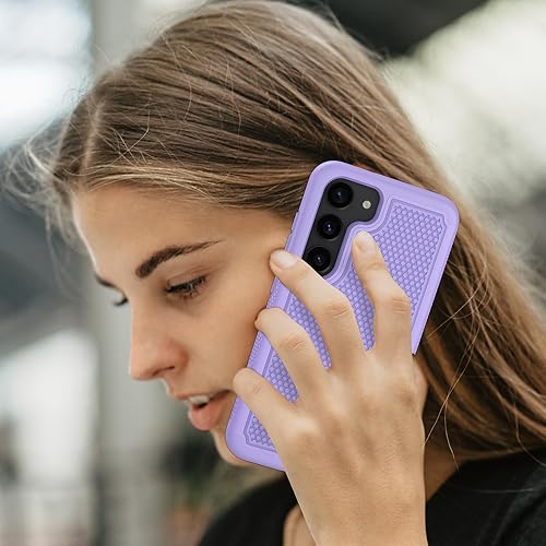 Miniatura 8 de FNTCASE Funda para Samsung Galaxy S23 funda protectora de doble capa resistente para teléfono celular, a prueba de golpes, con textura