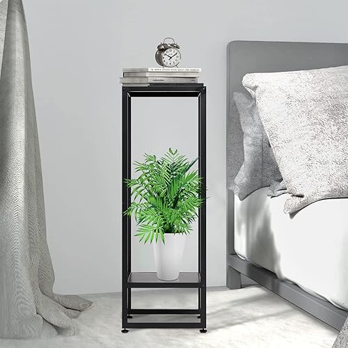 Miniatura 7 de Soportes para plantas de 37.4 pulgadas de alto para interiores, soporte alto para plantas, soporte de pedestal para plantas, soportes de metal negro