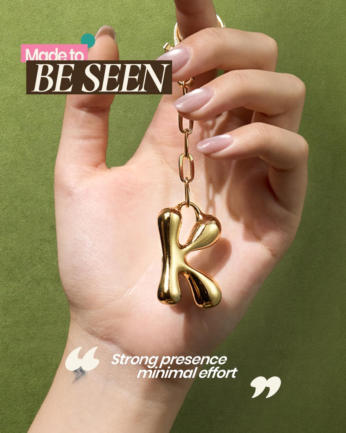 Initial Bag Charms, Bubble Letter Charm for Handbags, Cute Keychain with Letter, Initial Bag Charms for Women - Image 2