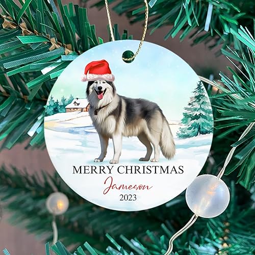 Miniatura 120 de Adorno personalizado para árbol de Navidad de perro Chow Chow, regalo único de Navidad negro para los amantes de los perros Adorno negro Chow Chow