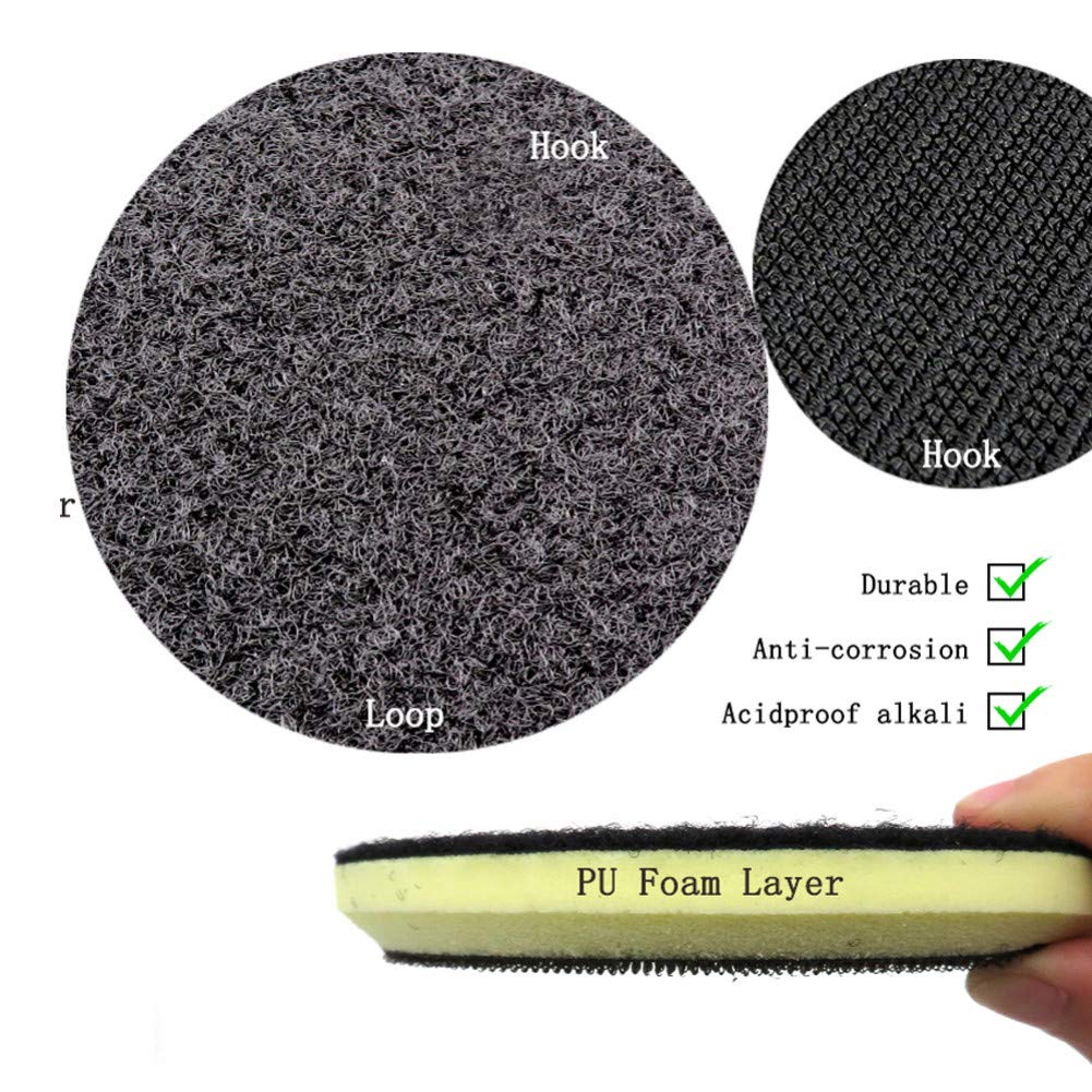 5PCS 5"125MM PU Almohadilla de interfaz de espuma Chaflán Gancho y bucle Lijadora Almohadilla de respaldo Almohadilla de pulido Herramientas eléctricas Piezas