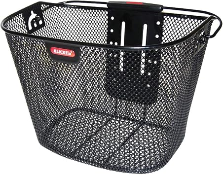 KlickFix Rixen Kaul Large Black Mesh Front Basket 0397KLIK,25 x 36 x 26 cm