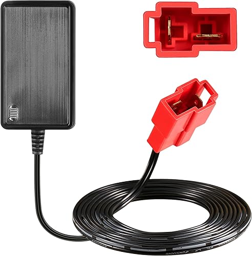 Cargador de batería de 6 V para juguetes de paseo, cargador de 6 voltios con enchufe rojo tipo cuadrado para Rollplay Kid TRAX Disney Frozen GMC