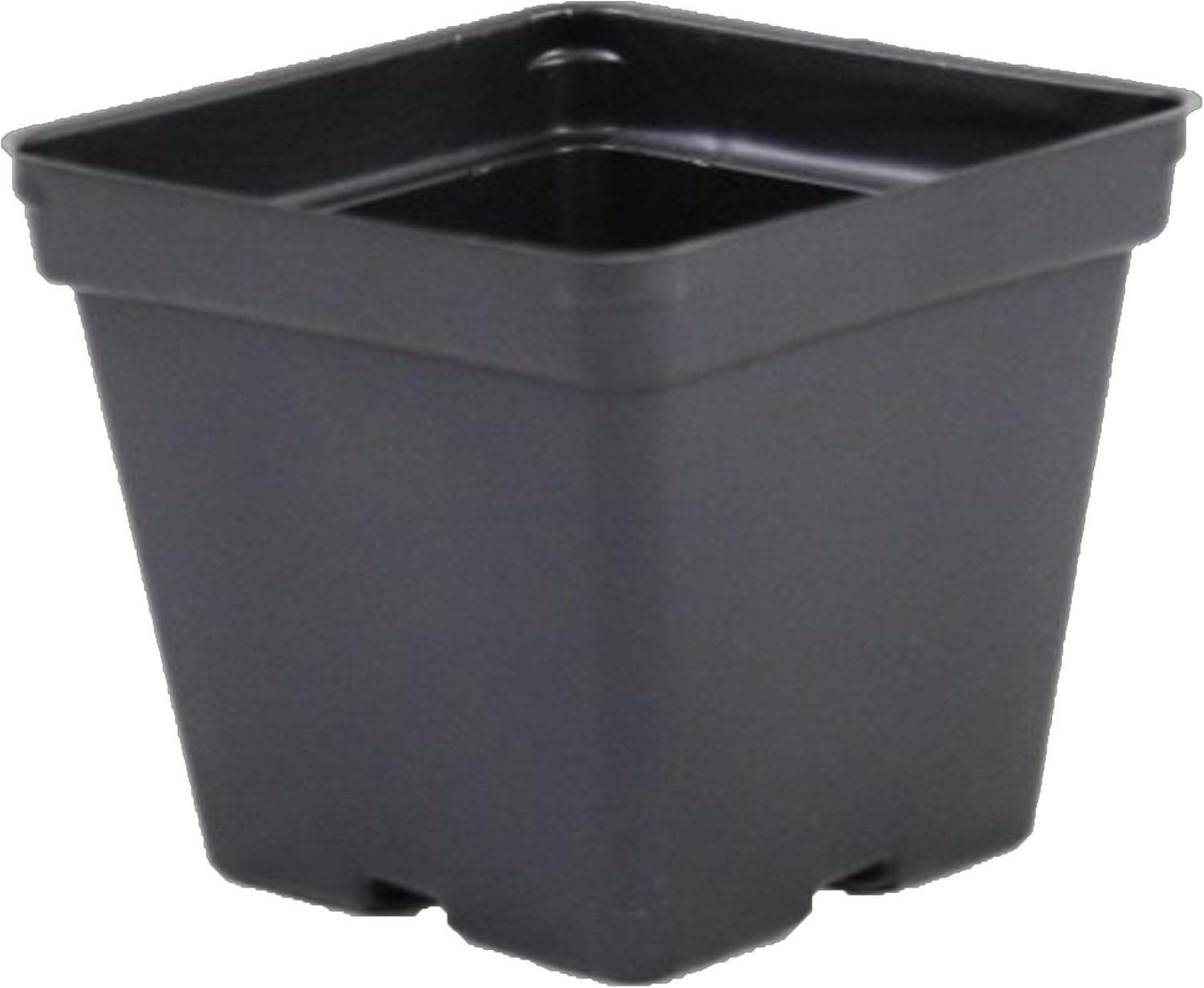 Grower's Solution Square Greenhouse Pots 4.25 inch x 3.5 inch- Black - Plastic - Case of 375