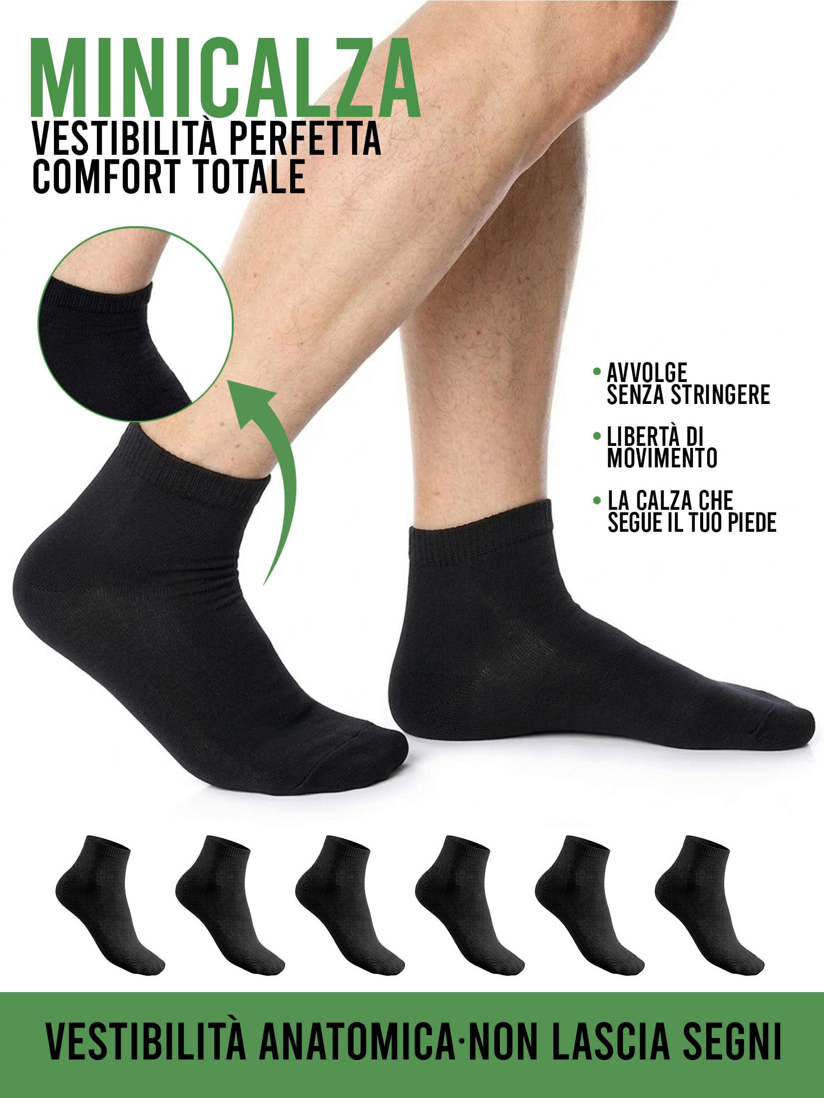 Lot de 6 paires de chaussettes courtes pour homme et femme, en coton fil d'Écosse, respirantes
