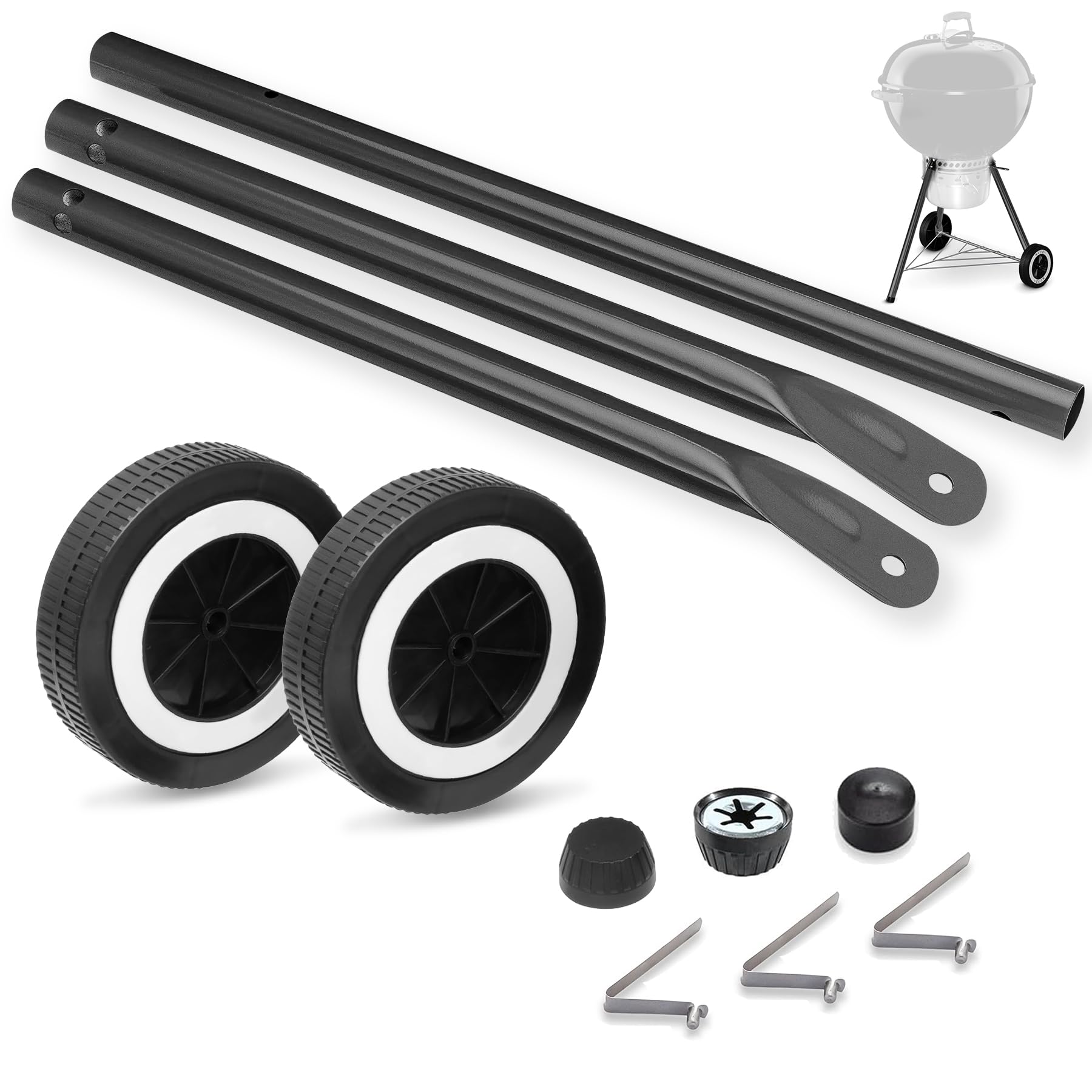 Amazon.com: Front Leg Kit & Wheels for Weber 18/22