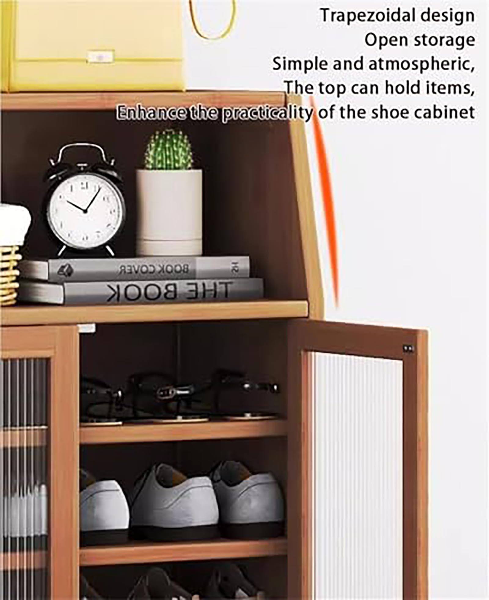 AVSMGP Zapatero Delgado De Bambú con Puertas, Armario para Guardar Zapatos De Gran Capacidad- Zapatero Independiente Oculto- para Dormitorio, Aula, Comedor Y Garaje,90 * 31 * 100CM
