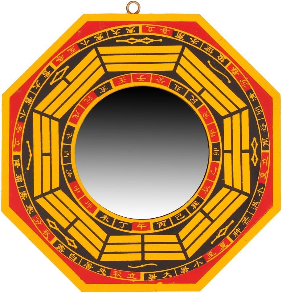 Chinese Feng Shui Bagua Mirror Concave Mirror for Protection Against Passive Negative Energy and Convex Mirror for Protection Against Active Harmful Energy (Convex, 8 inch)