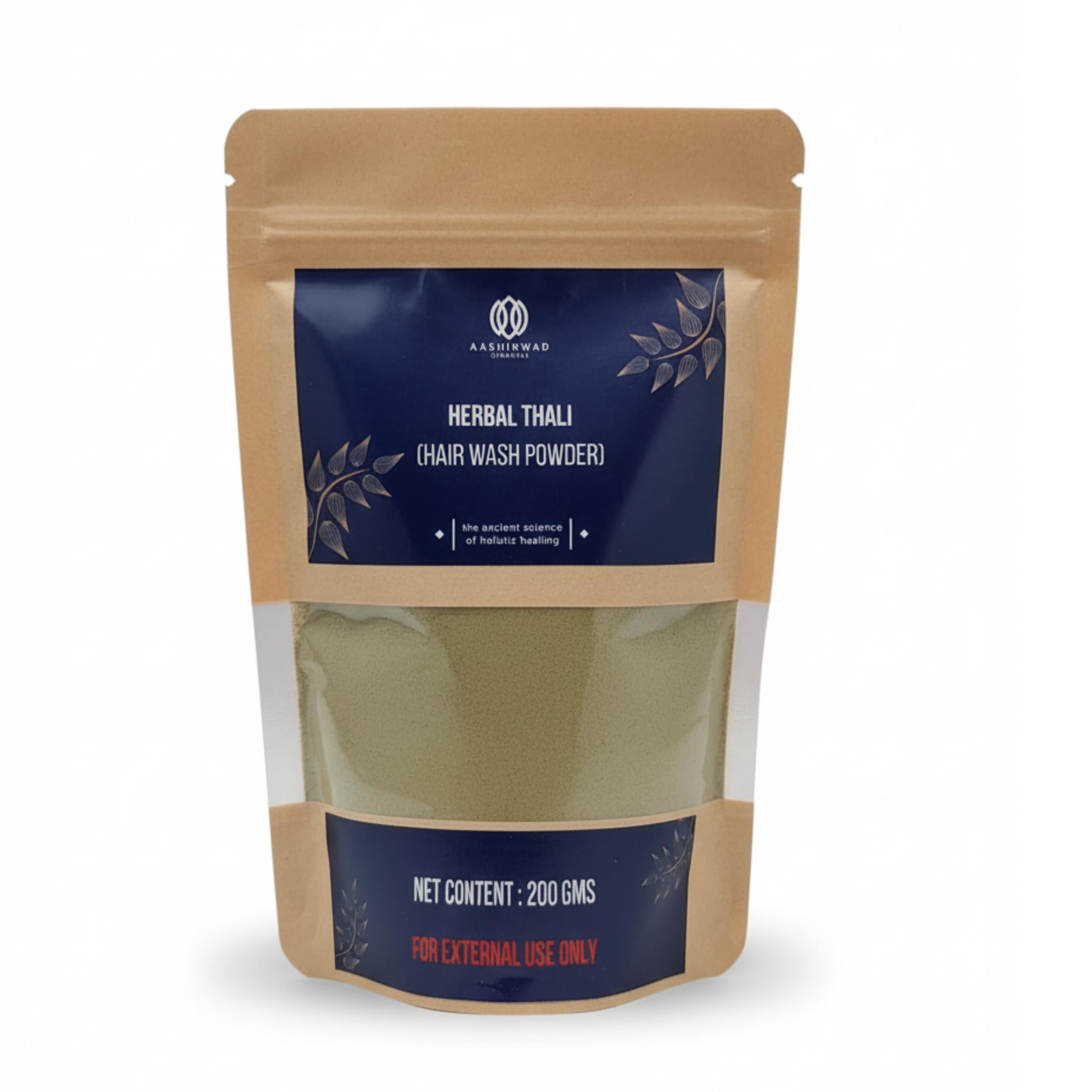 Ayurveda Herbal Thali Hair Wash Powder, Natural Ayurvedic Cleanser with Hibiscus, Amla, Methi, Shikakai for Hair Strengthening, Root Care, 200g-image-36