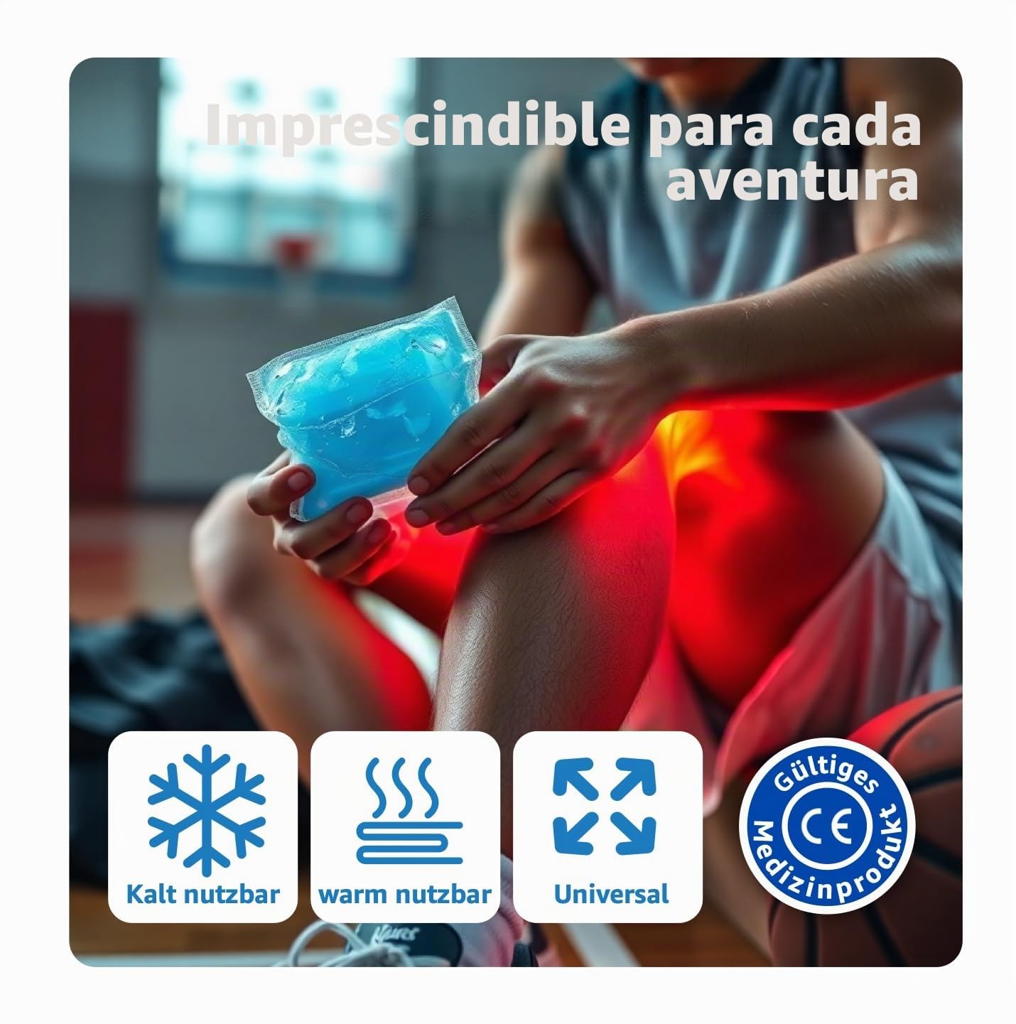 3 almohadillas de enfriamiento azul – Fabricado en Alemania – en los tamaños 15 x 15 cm – Cool Pads – acumuladores de frío y cojín de calor – Compresa fría y caliente