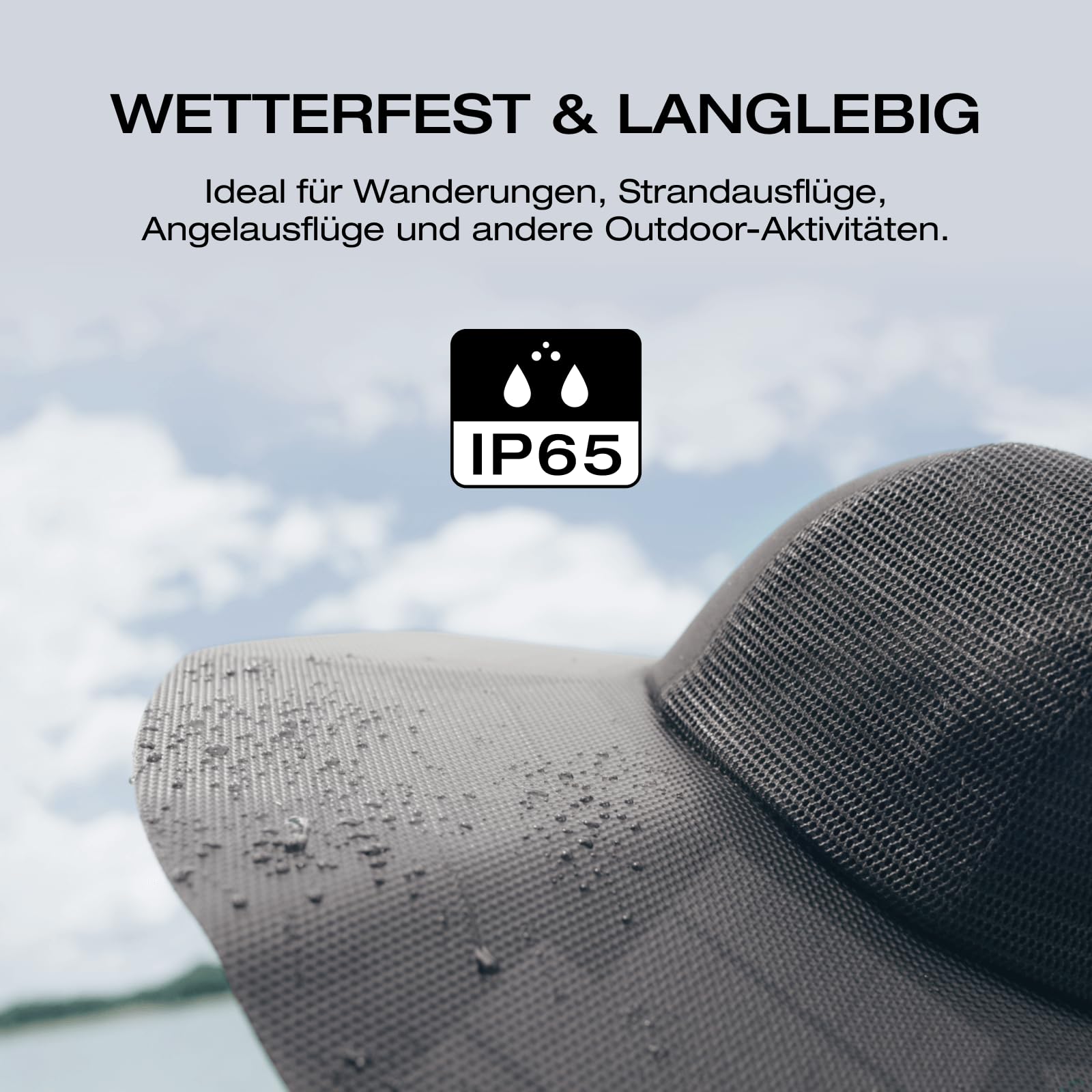 EF ECOFLOW Solar Hut 360°, wasserdicht, Ultraleicht, faltbar, Zwei USB-A und USB-C Anschlüsse, lädt Phones, kleine elektronische Geräte unterwegs beim Wandern, Angeln, Camping, am Strand (L-XL)